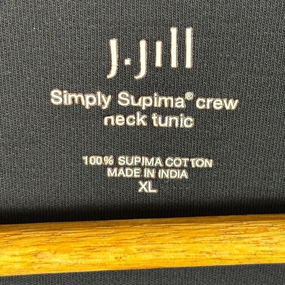 Pure Jill Women Simply Supima Long sleeve Top Tunic Shirt Sz XL Scoop Neck Black - Picture 8 of 9